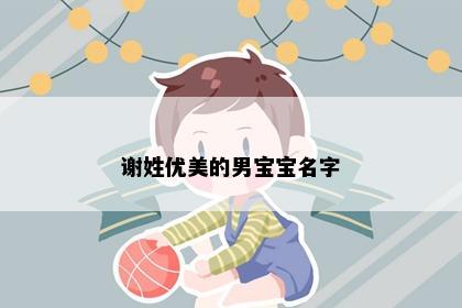 谢姓优美的男宝宝名字